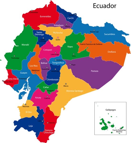 Ecuador Regions Map Mappr