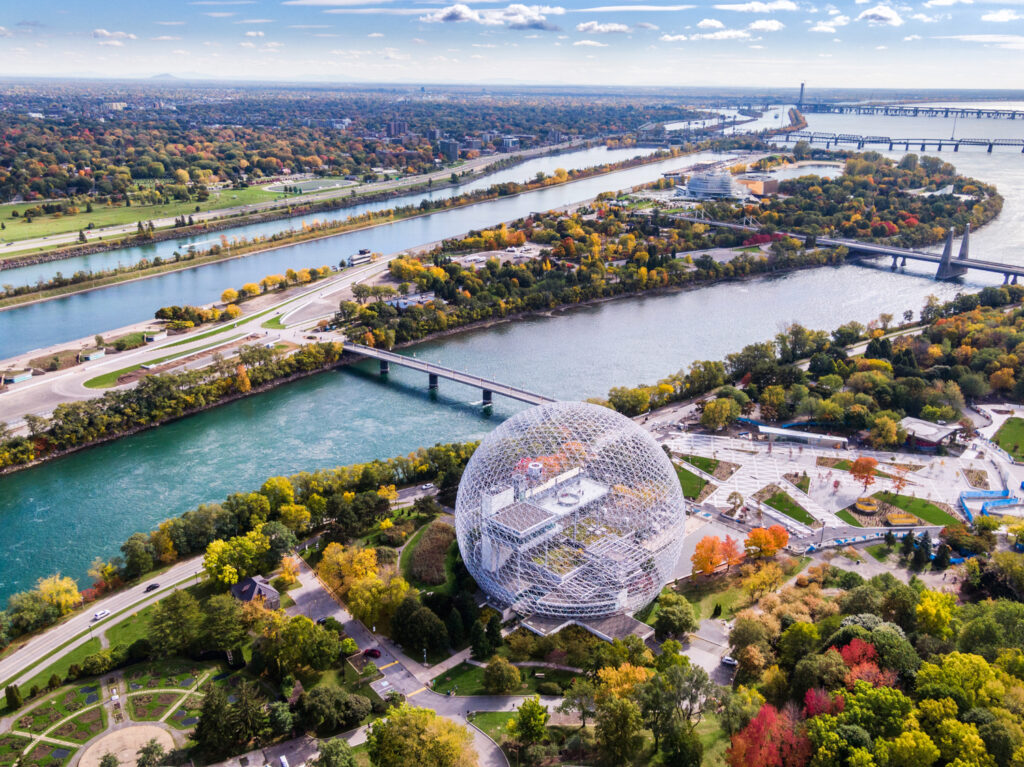 Biosphere and natural gardens in Montreal