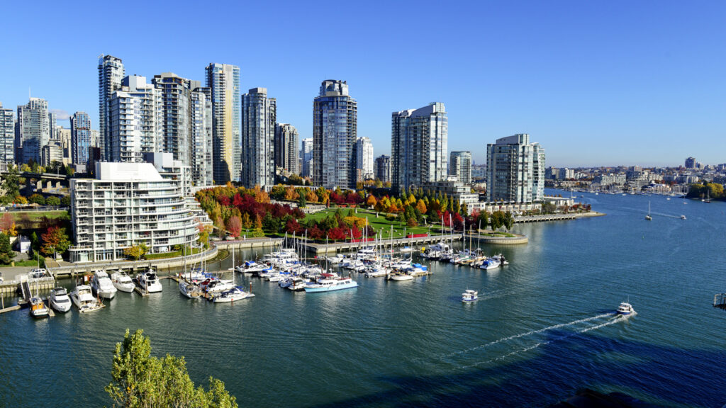 Modern skyline of Vancouver