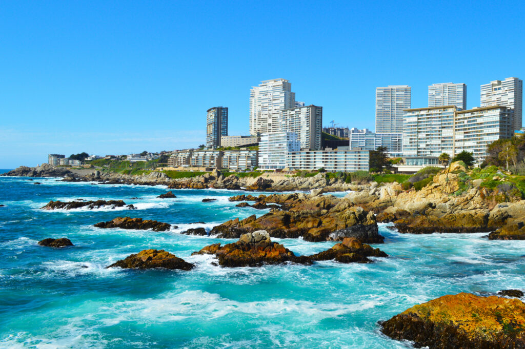 The coastal town of Vina del Mar