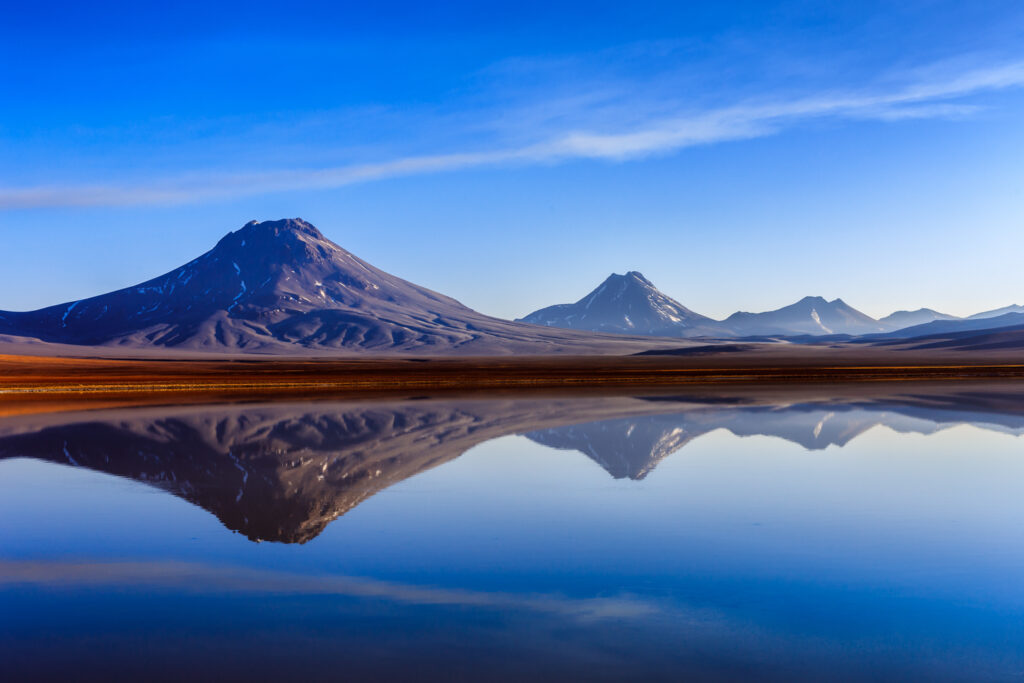 Stunning lake Leija located in the Atacama region