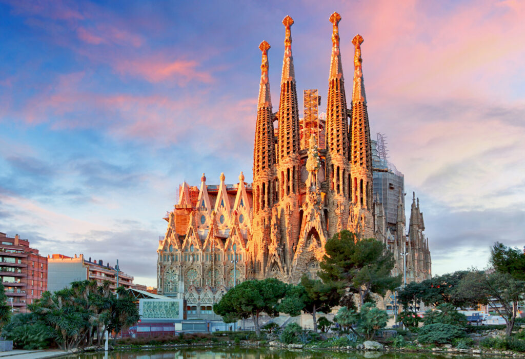 La Sagrada Familia designed by Antoni Gaudi