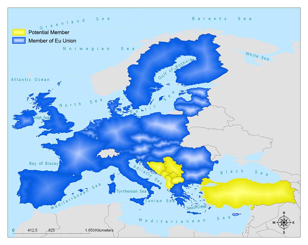 European Union (EU)/European Union Map 1 eu union map