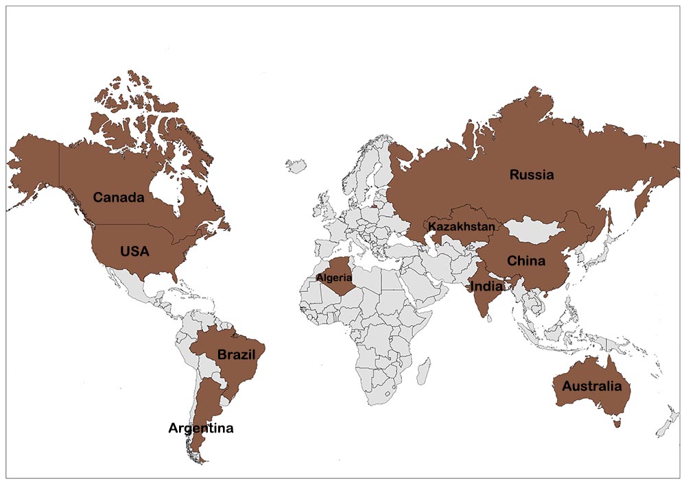 The World s Top 10 Largest Countries Mappr