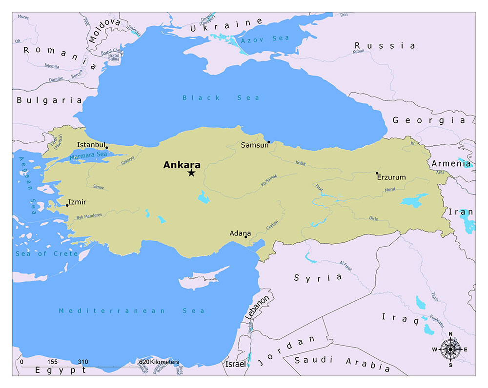 Capital Of Turkey Map