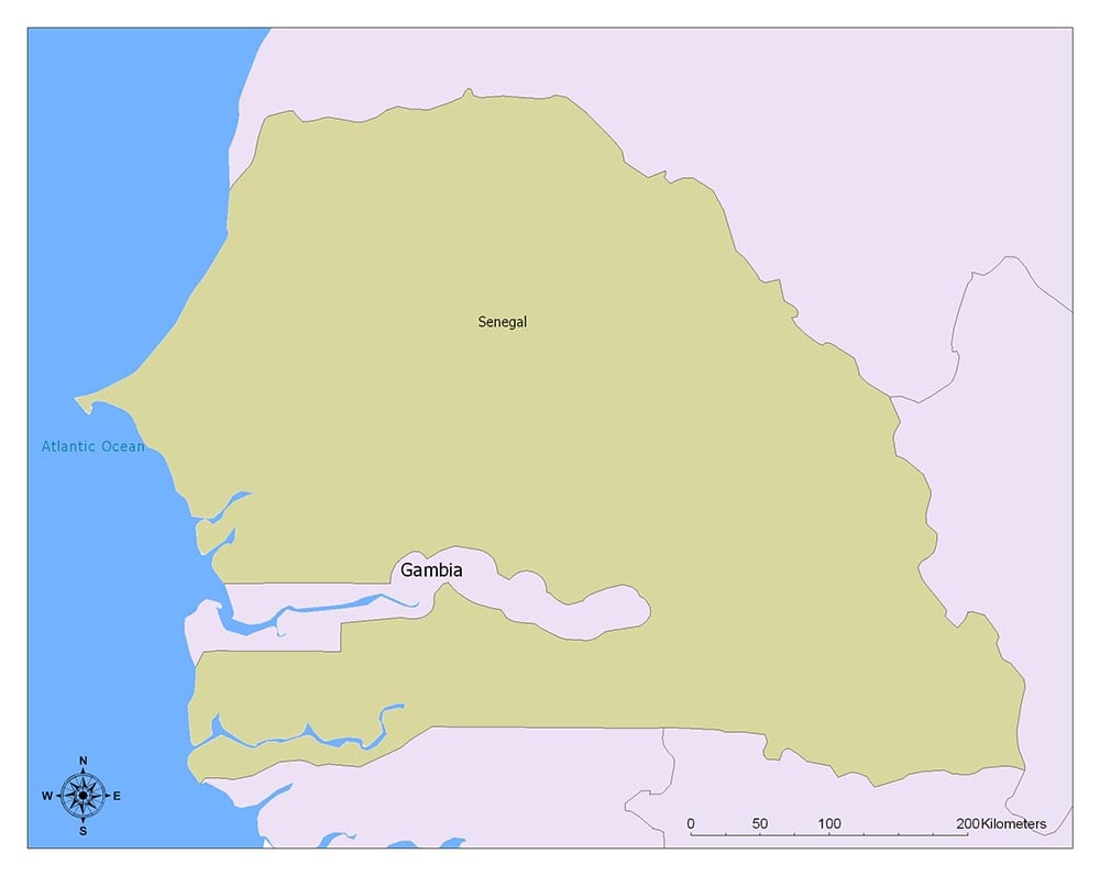 Neighboring Countries of Gambia