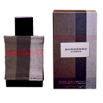 A Burberry cologne box with a checkered pattern next to a smaller box, possibly the cologne bottle packaging, against a dark background.