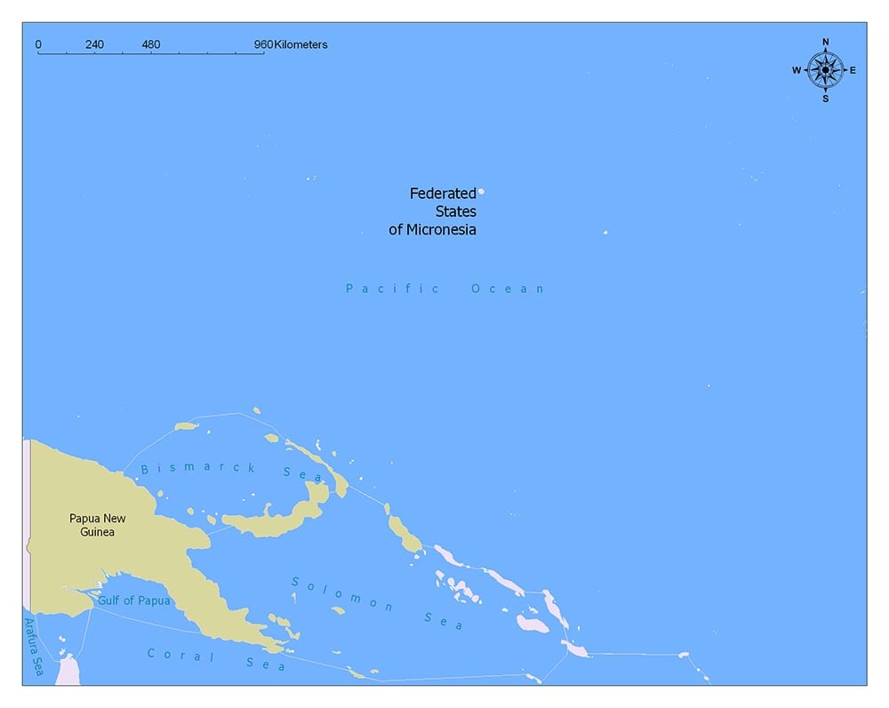 Neighboring Countries of Federated State of Micronesia