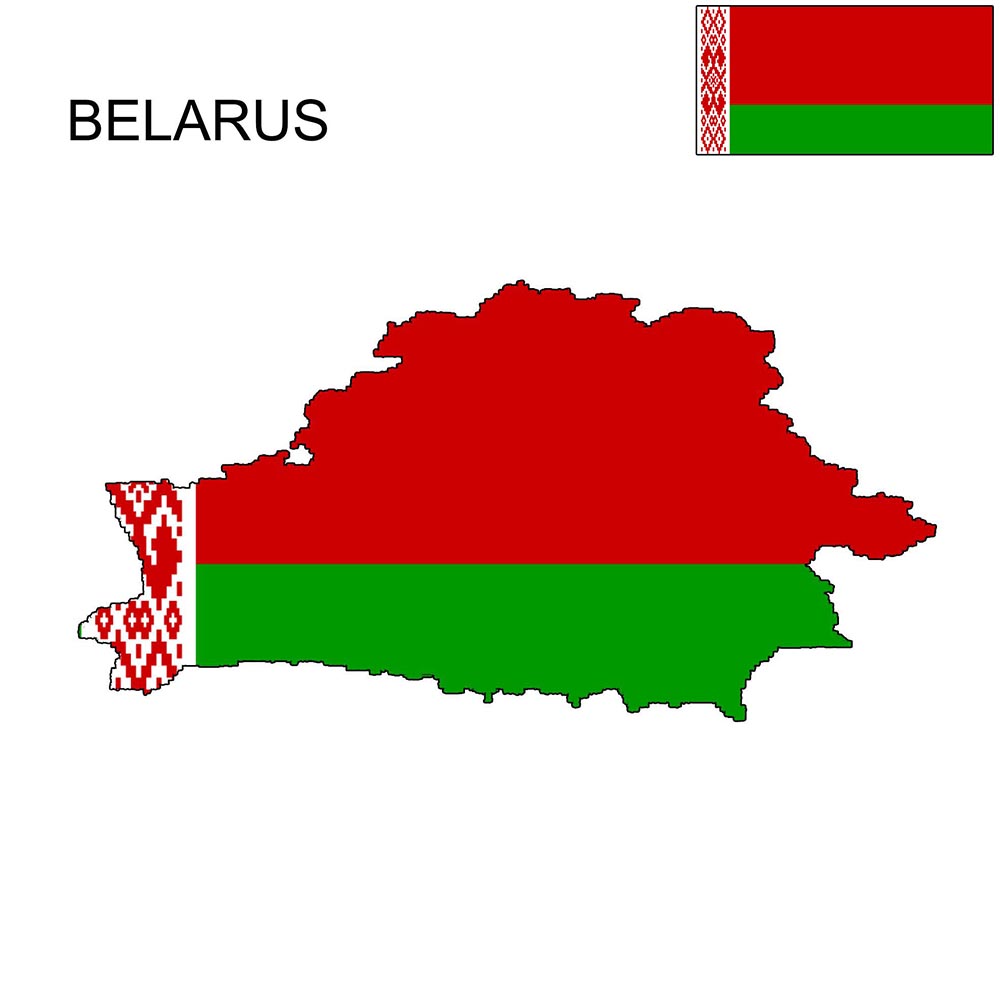 Belarus Flag Map