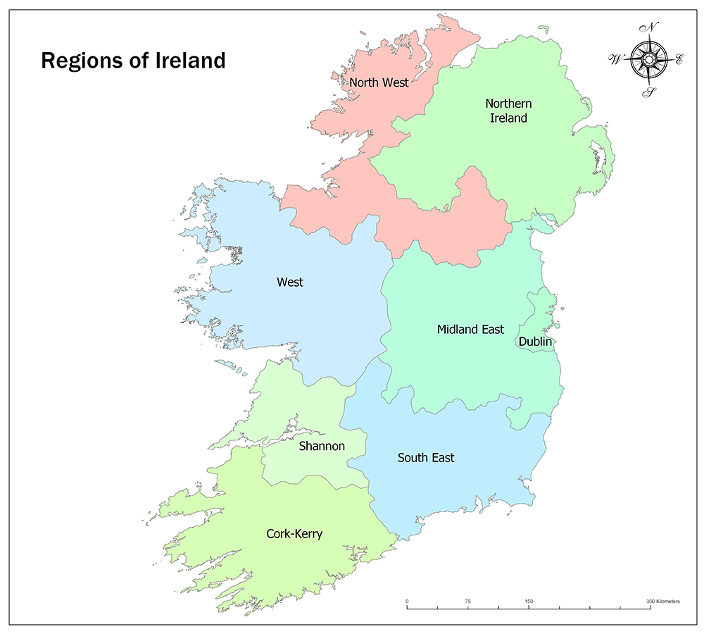 Geographical Regions Of Ireland Mappr Geographical Regions Of Ireland Mappr