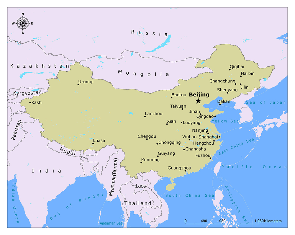map of China with Beijing map of China with Beijing