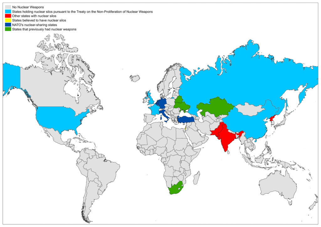 A color-coded world map displaying various countries highlighted in different colors to represent specific categories related to human trafficking.