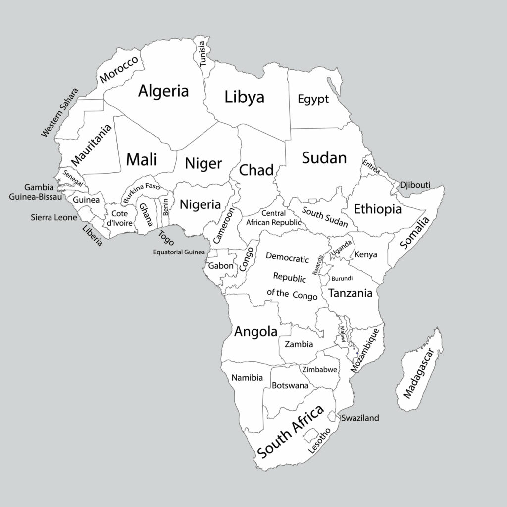 Africa Blank Maps 2