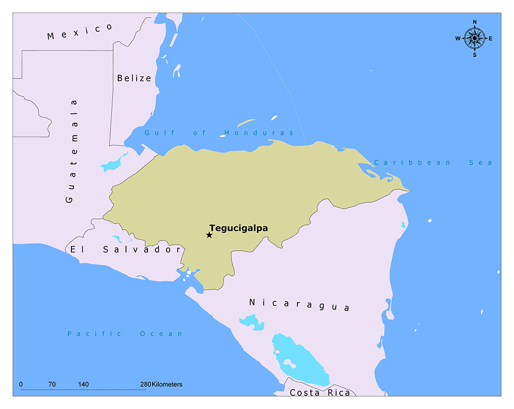 What is the Capital of Honduras? Mappr