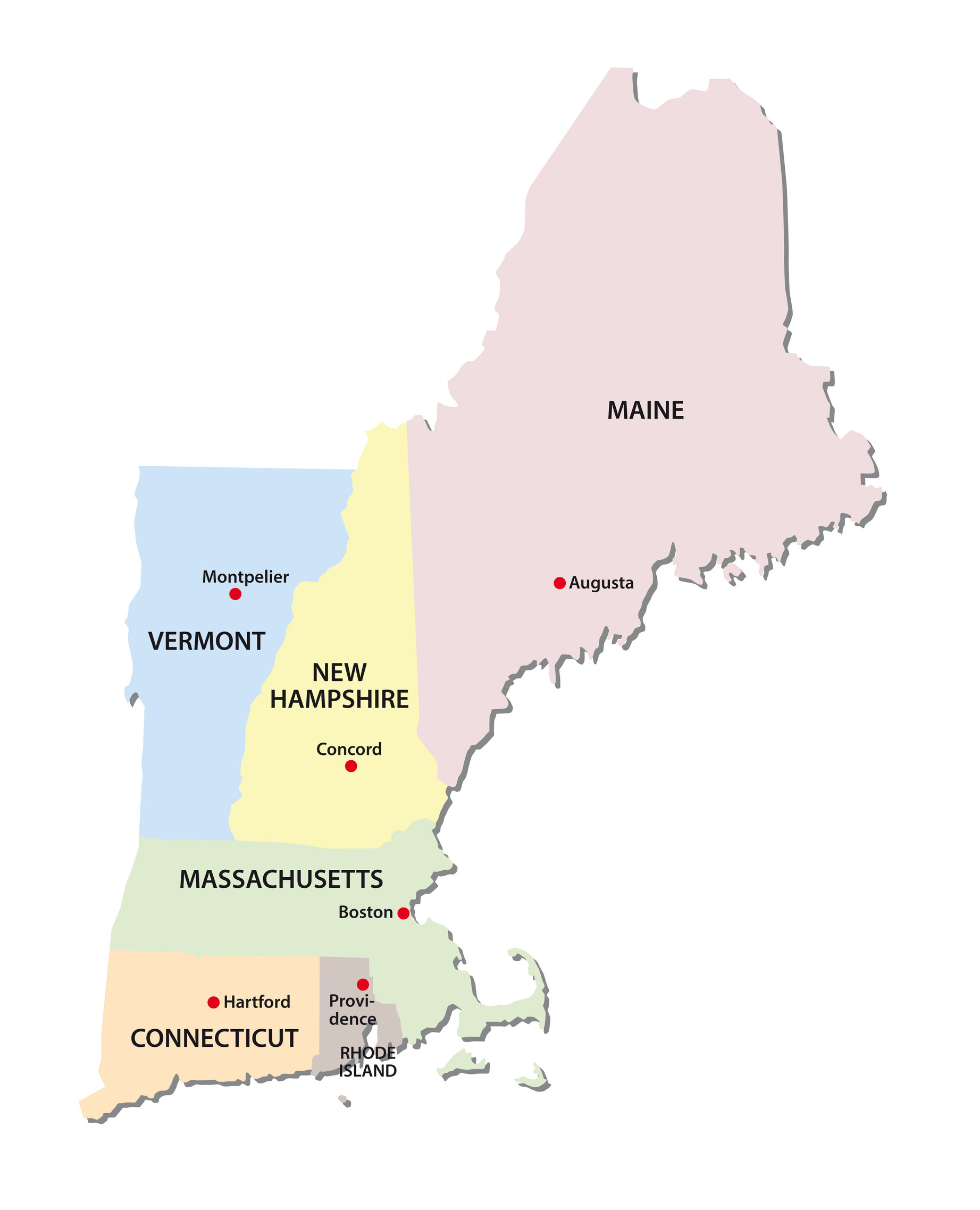 northeastern us map