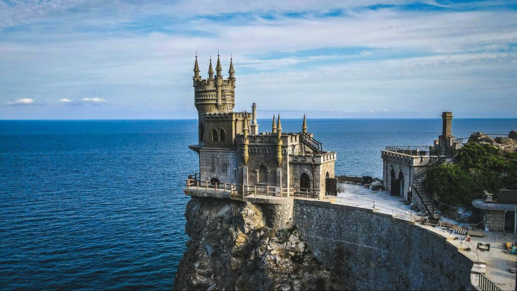Swallow’s Nest, a fairytale-like cliffside castle overlooking the Cape of Ai-Todor, Crimea.