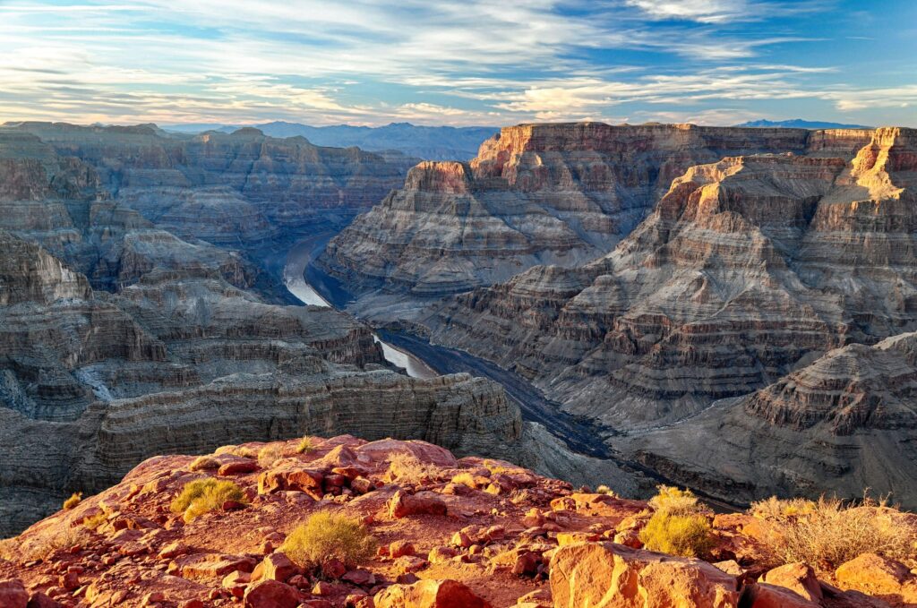 A view of the Grand Canyon in the state of Arizona in the USA.