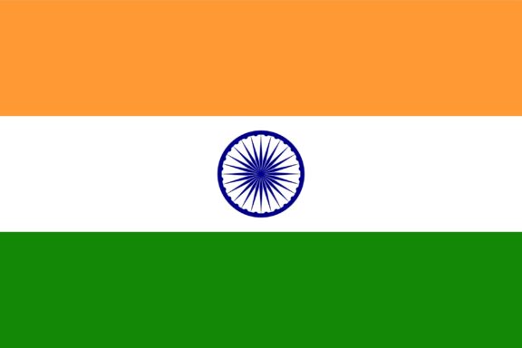 The flag of India, bearing similarities to the flag of Suriname