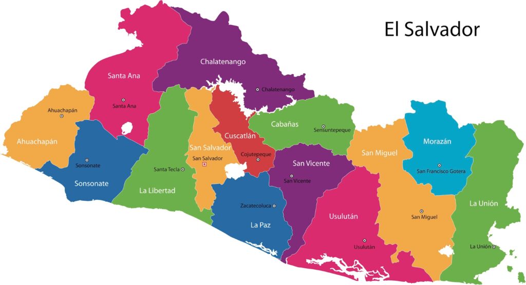 El Salvador States Map