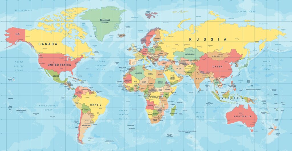 All Places Map - World Map - world map with country names, world map with  all countries, world map with cities and countries, earth map countries,  word map with countries, world map