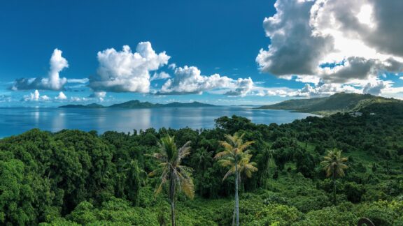Islands and jungle extend into the distance in the state of Chuuk in the Federated States of Micronesia. Islands and jungle extend into the distance in the state of Chuuk in the Federated States of Micronesia.