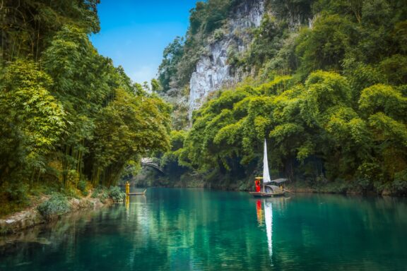 An ancient town at the Yangtze River, Guizhou China.