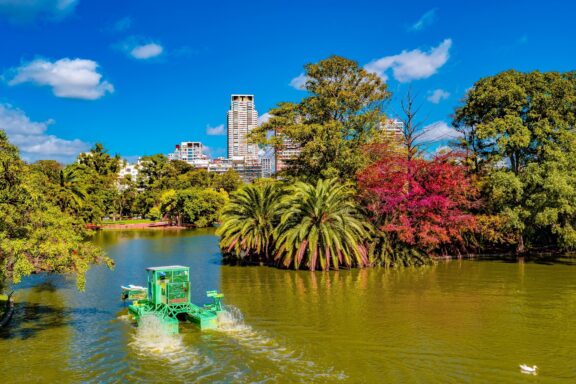 Urban Park with Pond and Pedal Boats Parque 3 de Febrero, Buenos Aires