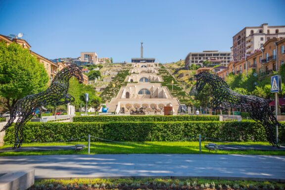 Stunning View from the Historical Cascade Art Complex in Yerevan