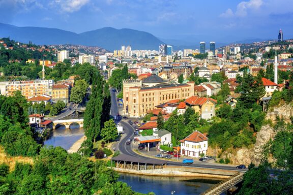 Aerial view of Sarajevo