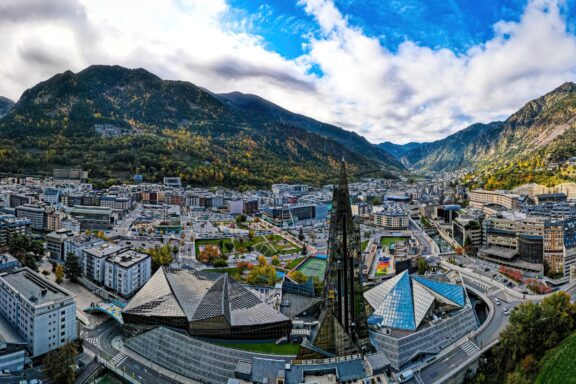 Aerial View of Andorra la Vella Aerial view of Andorra la Vella