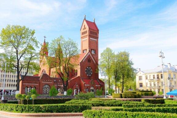 Church of Saints Simon and Helena built in Neo-Romanesque desiign