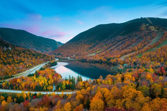 Fall colours franconia notch state park