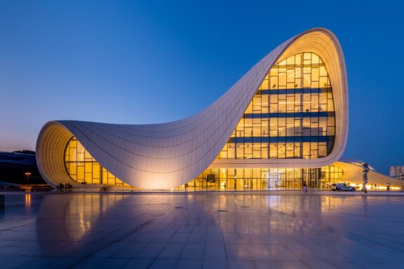 Heydar Aliyev Center building complex in Baku