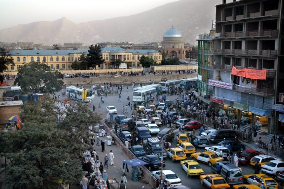 Bustling Street Scene in Kabul City Center City center of Kabul