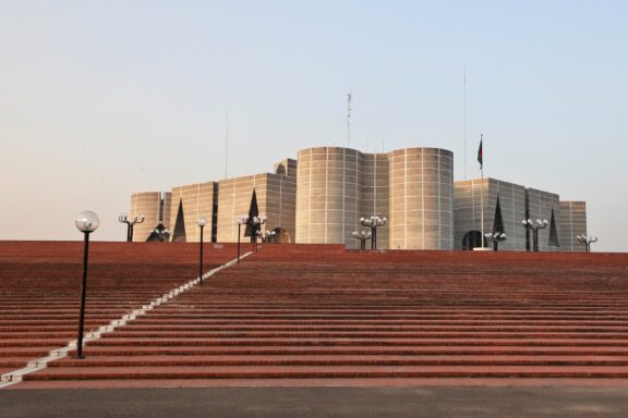 National Parliament House in Dhaka designed by Louis Kahn