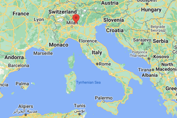 Orio al serio airport on the map of italy