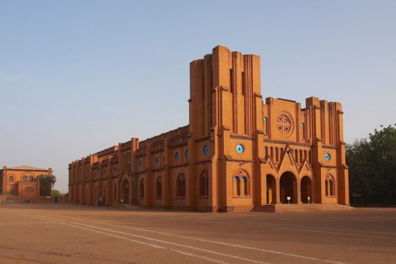 Sunset View of Ouagadougou Cathedral Cathedral of the Immaculate Conception of Ouagadougou