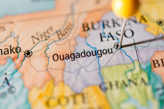 Map Pinpointing Ouagadougou in Burkina Faso Ouagadougou, capital of Burkina Fasto location