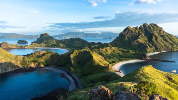 View of Padar island in Flores, Indonesia