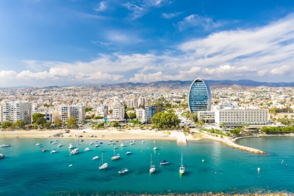 Panorama of the city of limassol cyprus