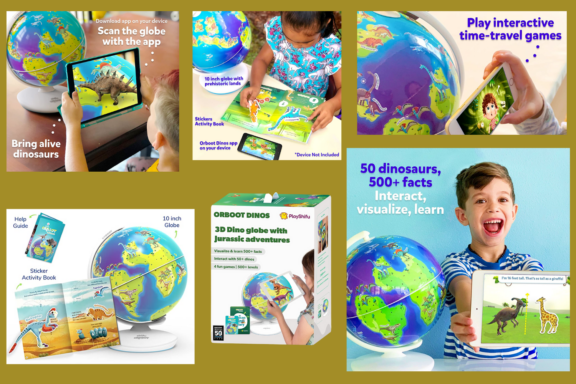 Interactive Dinosaur Globe Toy Advertisement Playshifu interactive dinosaur globe