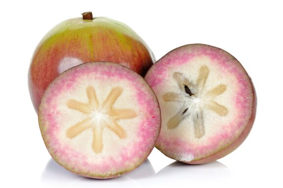 Star Apple Fruit Halved and Whole Star apple