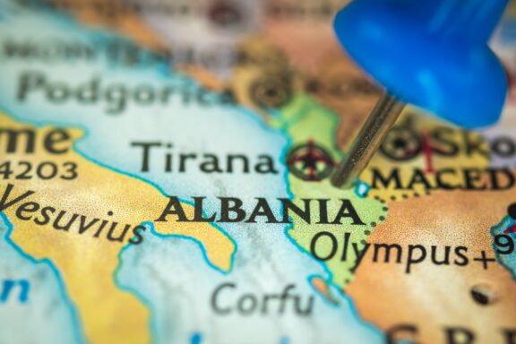 Map Pinpointing Tirana, Albania Tirana's location on the map pinned down