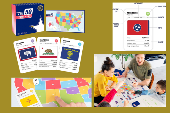 The 50 States Game - US Geography Board Game