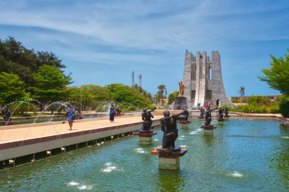 The Kwame Nkrumah Memorial Park and Mausoleum in Accra, the capital of Ghana.