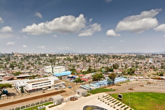 Aerial View of Addis Ababa Cityscape Aerial view of Addis Ababa