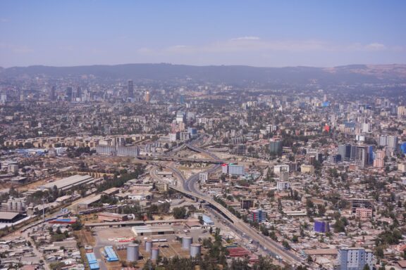 Areal view of addis ababa, K