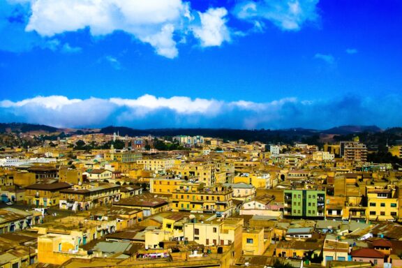Aerial View of Asmara Cityscape Aerial view of Asmara