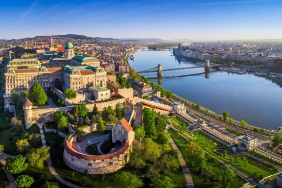 The Buda Castle, initially used by King Béla IV