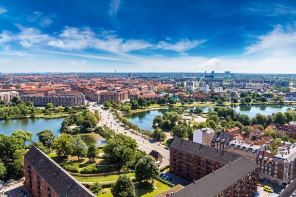 Aerial View of Copenhagen in Summer A typical summer day in Copenhagen